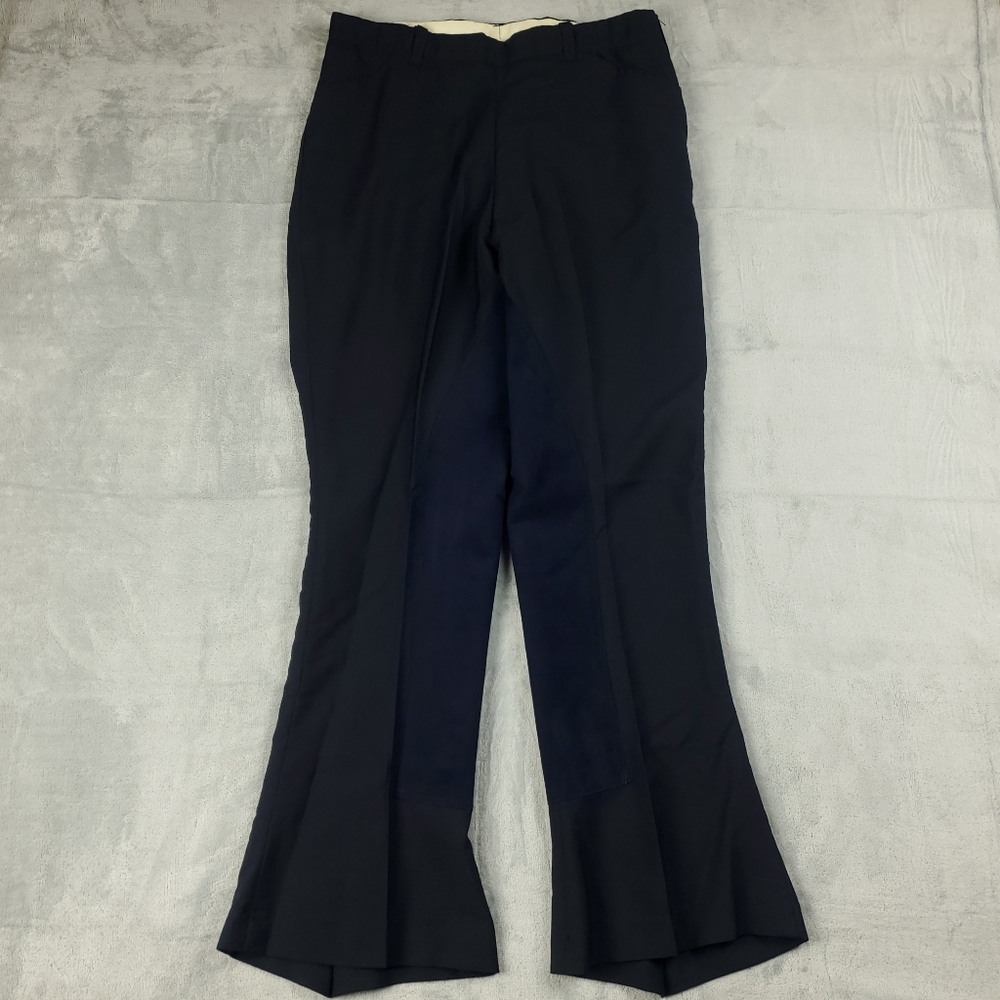 Vintage Jodphurs Equestrian Pants Womens 34R Suede Lined Navy Blue 32x31 60s 70s